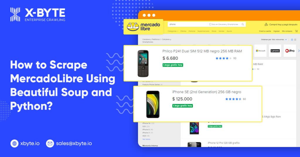 how to scrape mercadolibre using beautiful soup and python