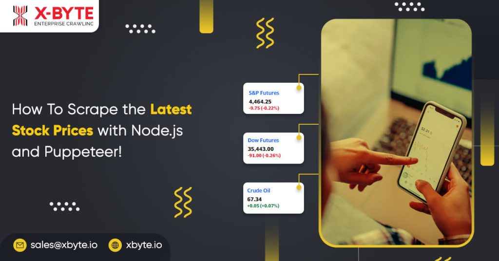 how to scrape the latest stock prices with node js and puppeeteer