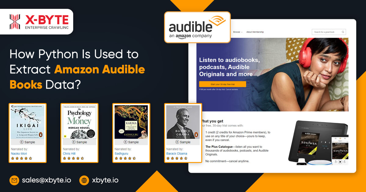 How Python Is Used To Extract Amazon Audible Books Data?