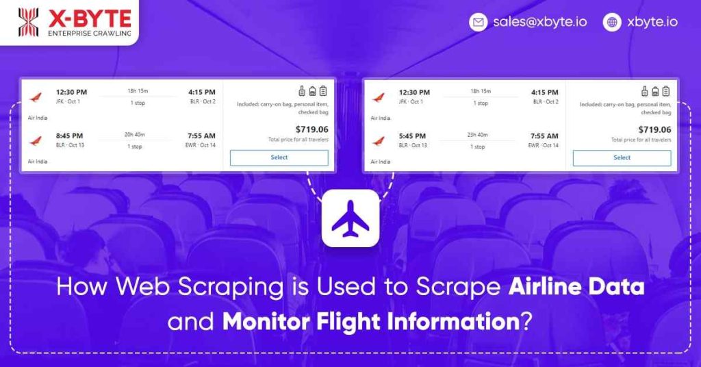 scraping airline data and monitoring flight information