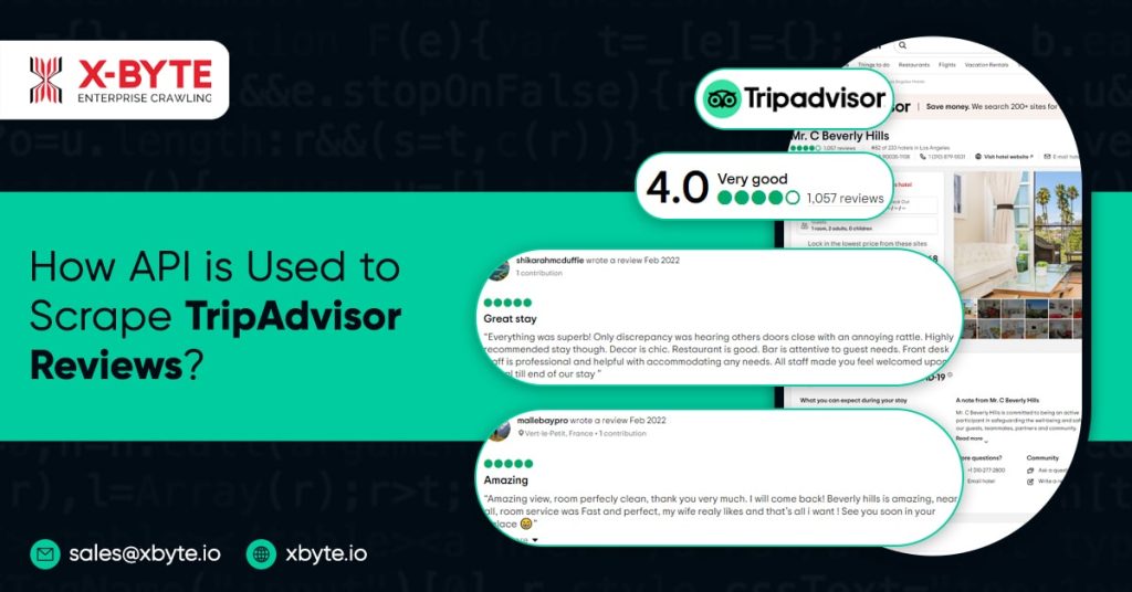 how api is used to scrape tripadvisor reviews
