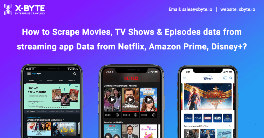 How to Scrape Streaming App Data from Netflix Amazon Prime Disney