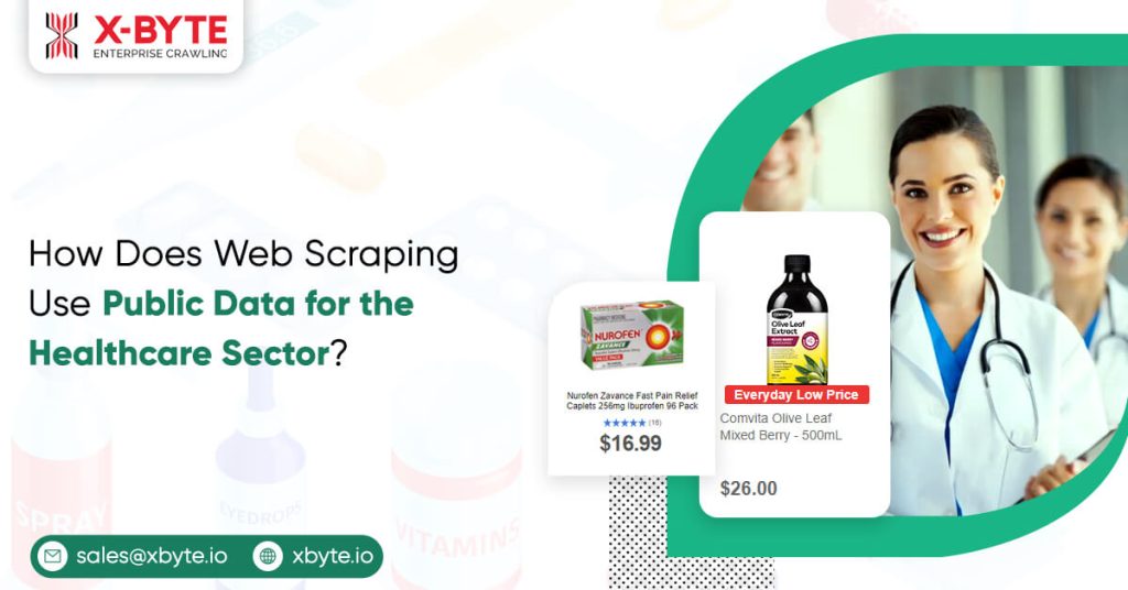 web scraping public data for the healthcare sector
