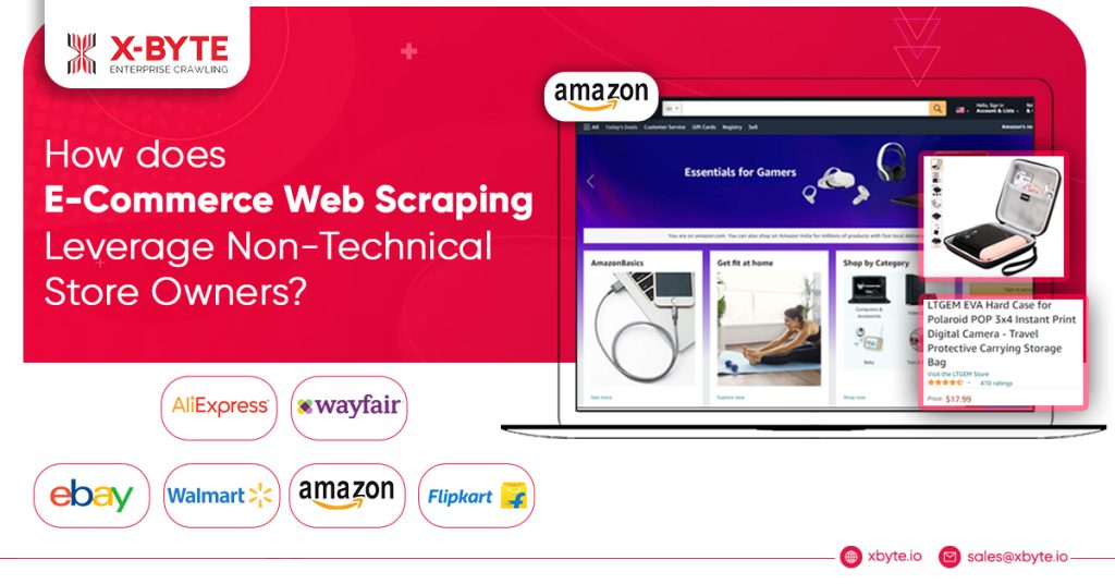 how does e commerce web scraping leverage non technical store owners