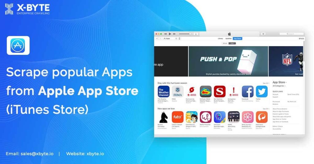 Scrape popular Apps from Apple App Store iTunes Store