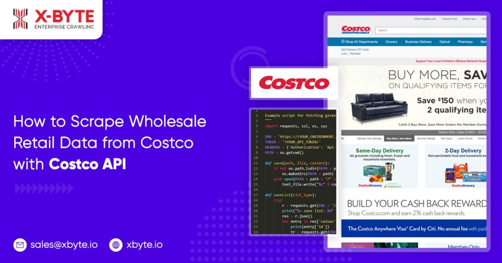 how to scrape wholesale retail data from costco with costco api