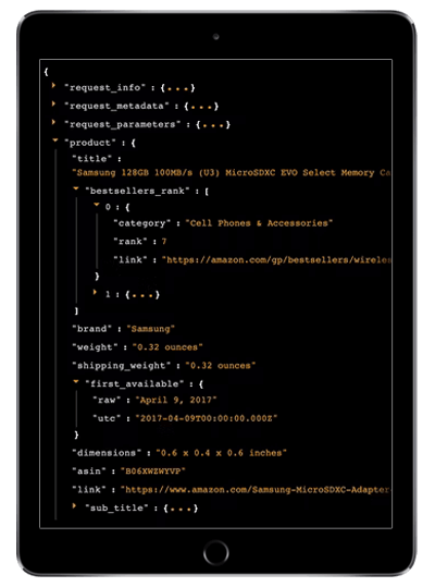 WELL STRUCTURED JSON DATA